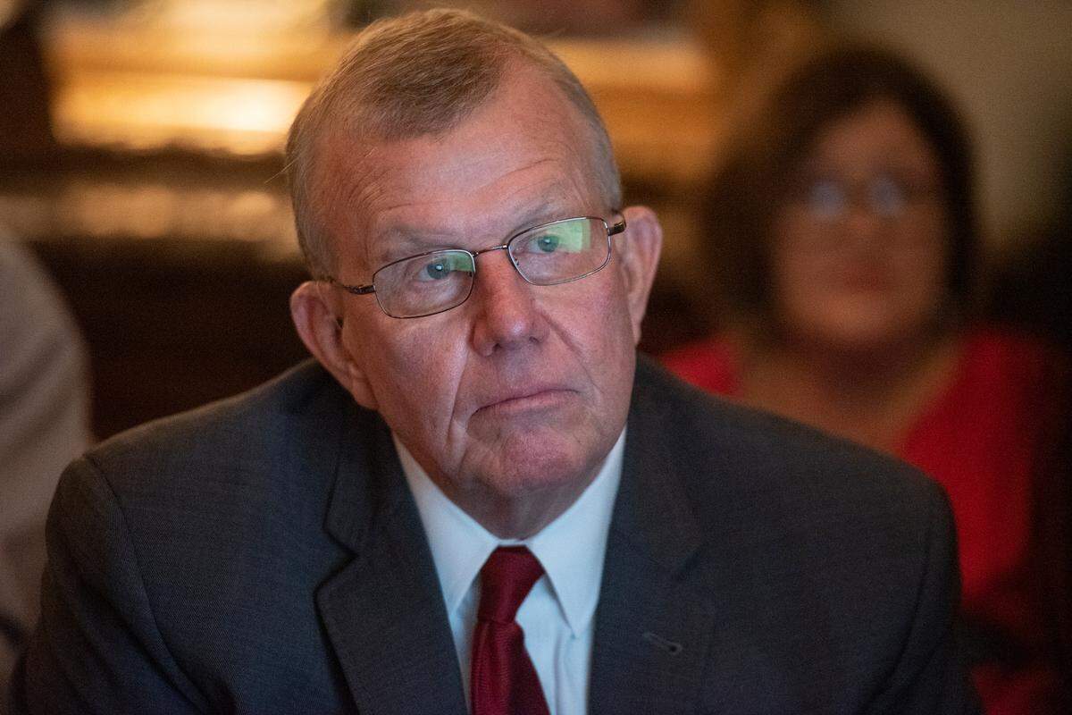 U.S. Rep. Mike Ezell is pictured in Pascagoula as he watches results come in during his winning race for the 4th Congressional District seat in 2022. Ezell served as Jackson County sheriff before his election to Congress.