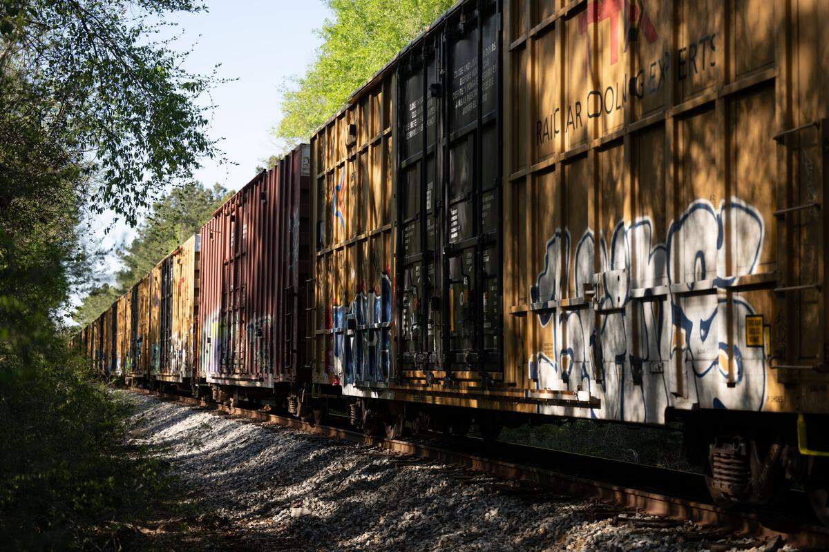 This Canadian Pacific Kansas City Railway train was involved in a fatal crash Friday, March 27, 2026, in Wiggins.