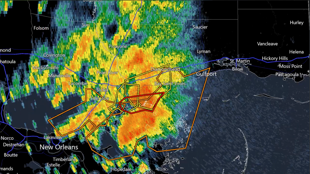 Hancock County officials and National Weather Service forecasters said they were investigating a possible tornado strike on Friday near Pearlington, Mississippi.