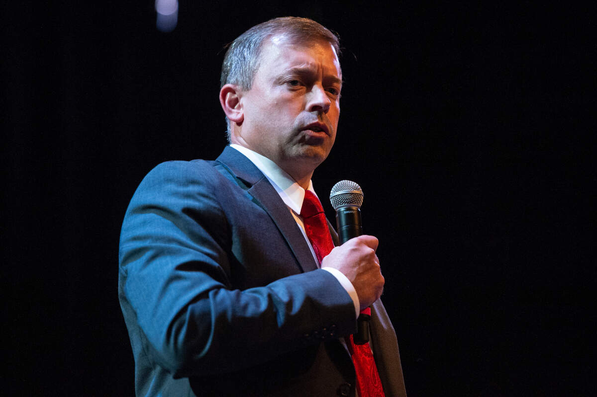 Jackson County Sheriff John Ledbetter speaks during a candidate’s forum at the Mary C O’Keefe Cultural Arts Center in Ocean Springs on Monday, July 31, 2023.