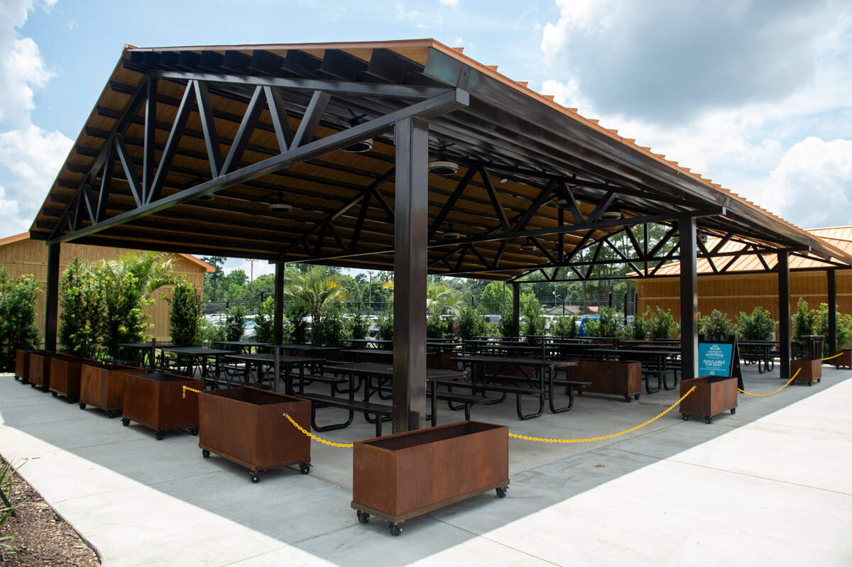 One of the pavilions available for rent for parties and events at Serengeti Springs at the Hattiesburg Zoo on Wednesday, June 5, 2024.
