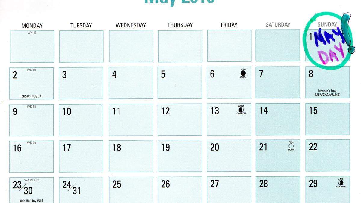 KAT BERGERON/SPECIAL TO THE SUN HERALD 
 The next May 1 to fall on a Sunday will be in 2022. May Day marks the halfway point between the spring equinox and the summer solstice.