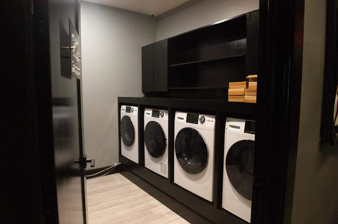 The laundry room provided for guests at The Bella, a boutique hotel in Biloxi, on Wednesday, Sept. 13, 2023.