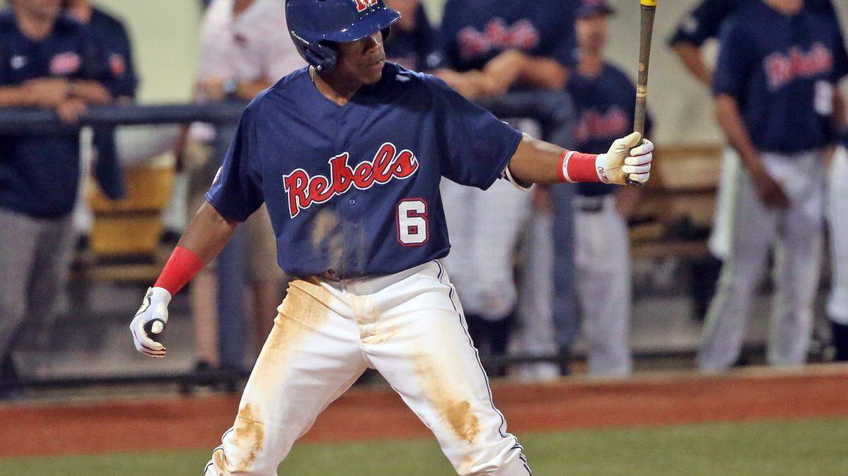 COURTESY JOSHUA McCOY/OLE MISS 
 Ole Miss shortstop Errol Robinson is hitting .273 for the Rebels as they prepare to open the SEC Tournament on Tuesday in Hoover, Ala., against Georgia. Ole Miss took two of three in Athens, Ga., in early May.