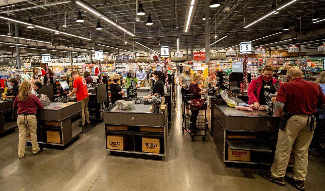Shoppers stock up at Rouses Market in Gulfport in this Sun Herald file photo. The new Rouses Market in Biloxi is ready to open and will have new features.