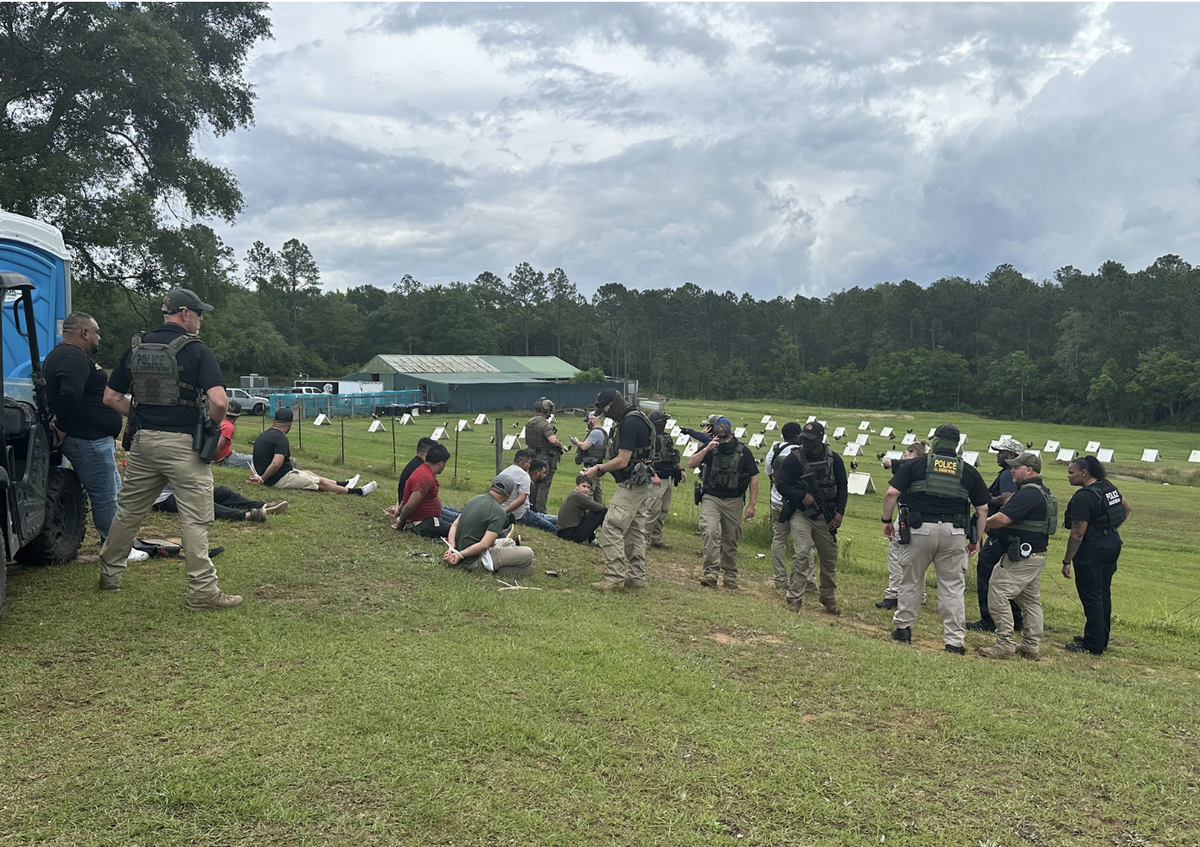 U.S. Immigration and Customs Enforcement agents made arrests on May 3, 2025, as they investigated a cockfighting operation in Harrison County. 