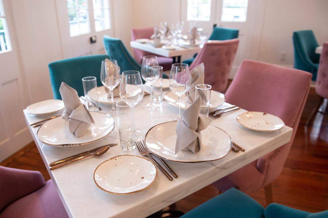 The main dining area of Fields Steak and Oyster Bar in Biloxi is in the historic Magnolia Hotel.