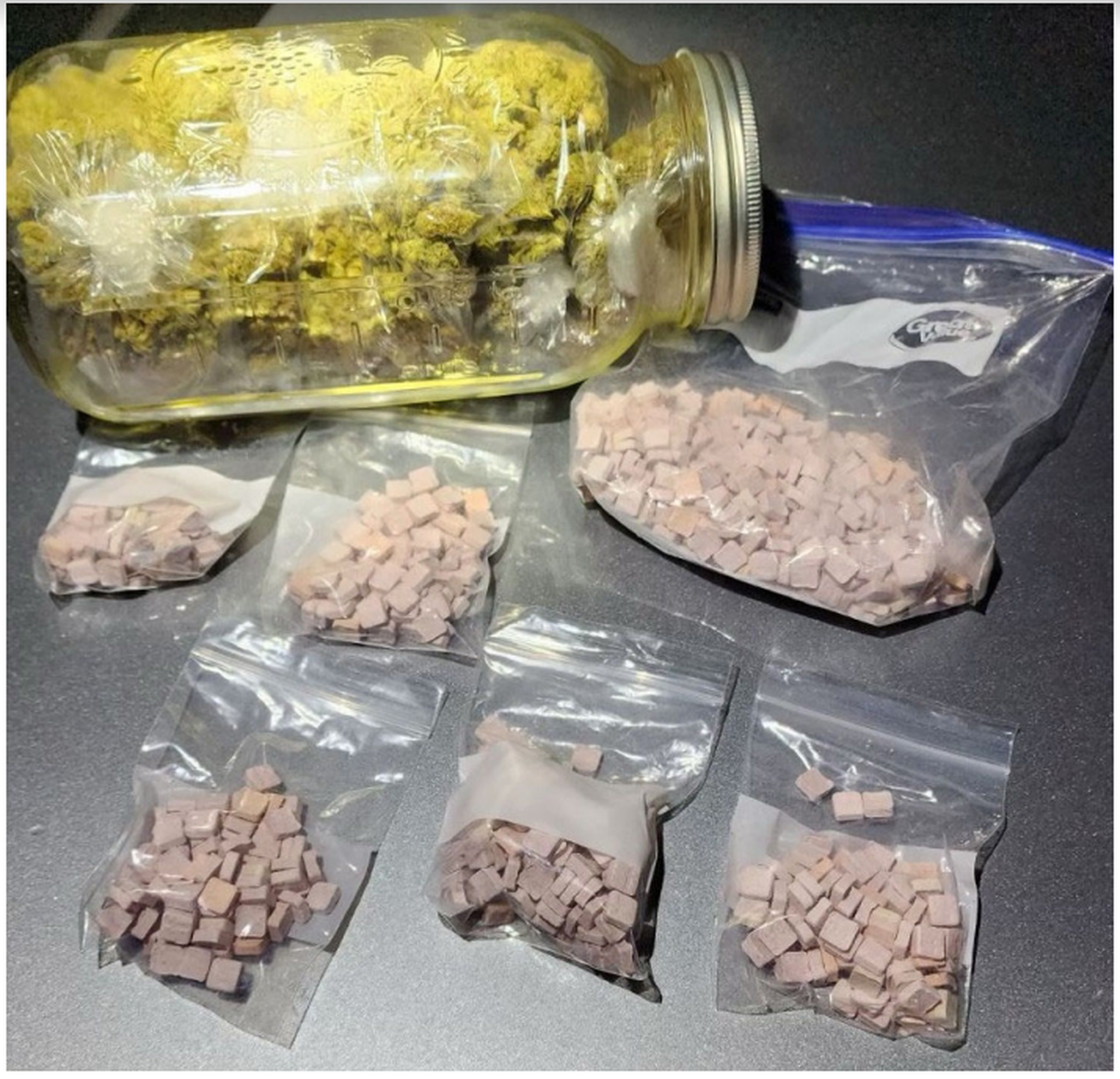 Example of manufactured fentanyl and marijuana seized by police in Mississippi. In Charlotte, police and health experts warn fentanyl contaminates most drugs bought on the street.