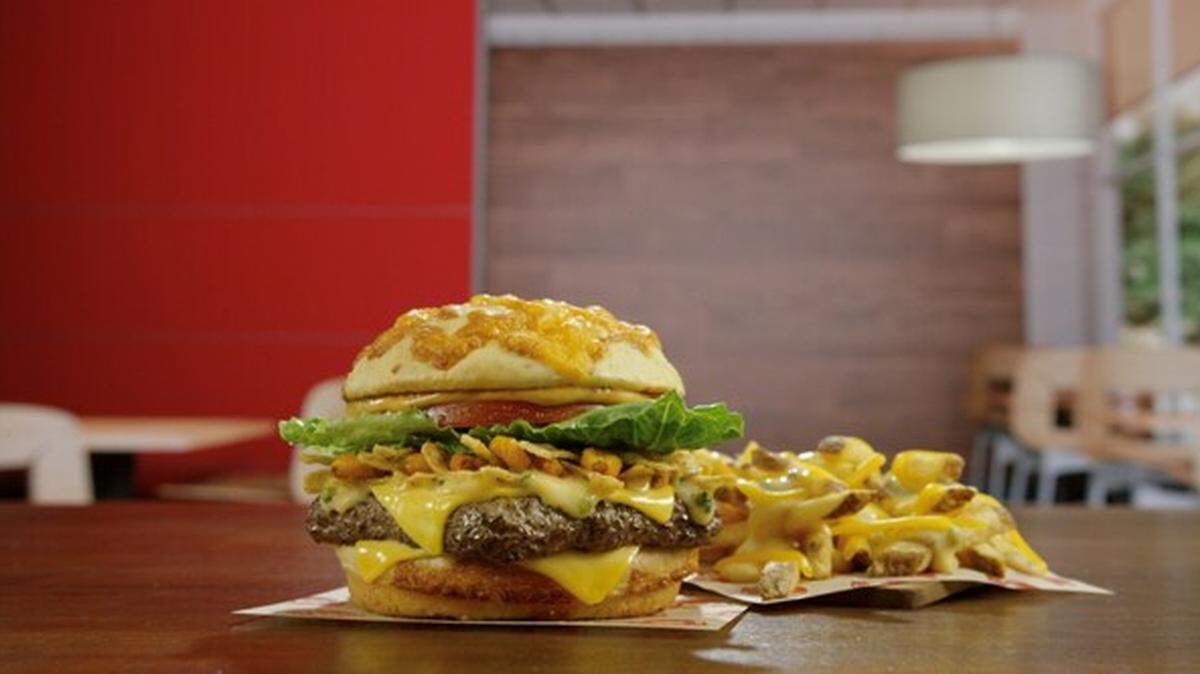 A burger and fries from Wendy’s/