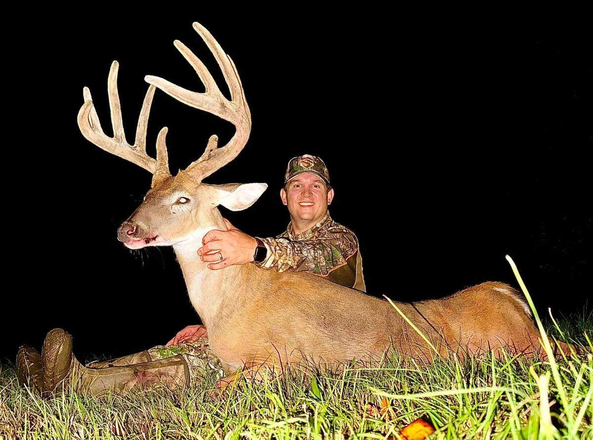 D Berry of Madison harvested a 10-point in velvet during the early archery season in Yazoo.