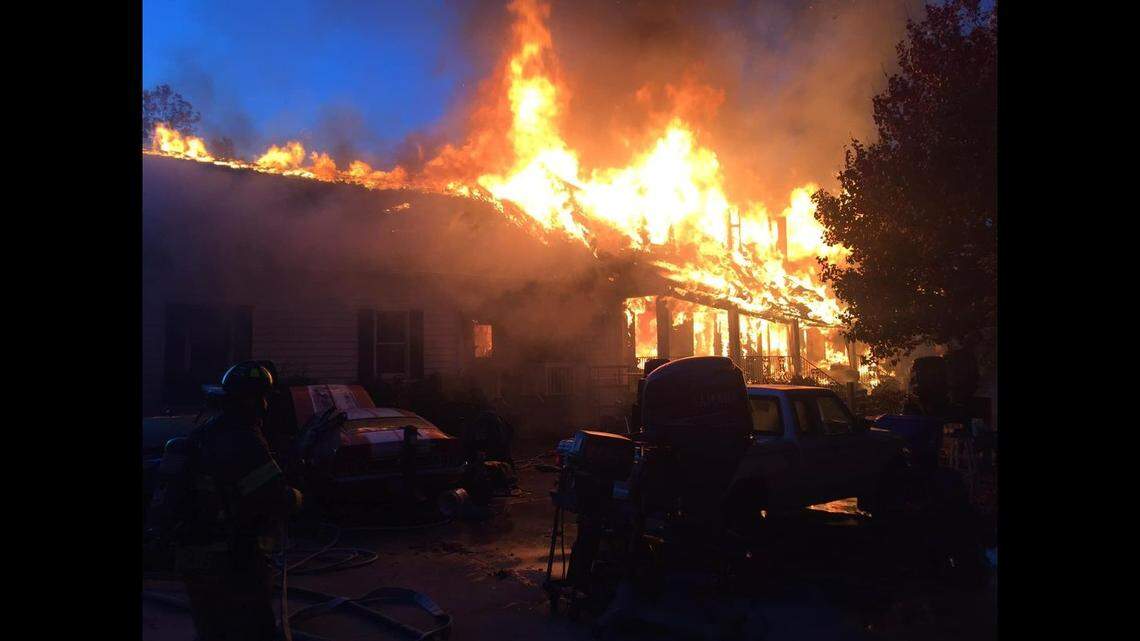 A fire sparked by an explosion destroyed a man’s Carteret County home on Thanksgiving, North Carolina fire officials said. The cause is being investigated.