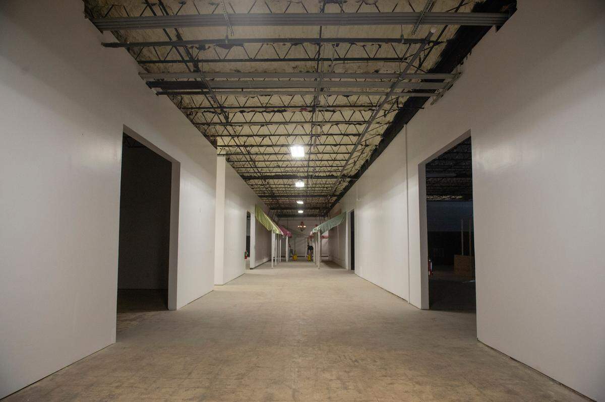 The main hallway inside the new Mississippi Antique Galleria off of Pass Road in Gulfport soon will be filled with antiques and collectibles.