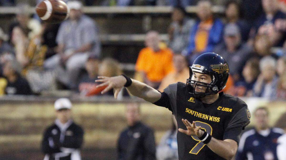 TIM ISBELL/SUN HERALD 
 Southern Miss quarterback Nick Mullens has helped lead the team to a 4-3 start to the season.