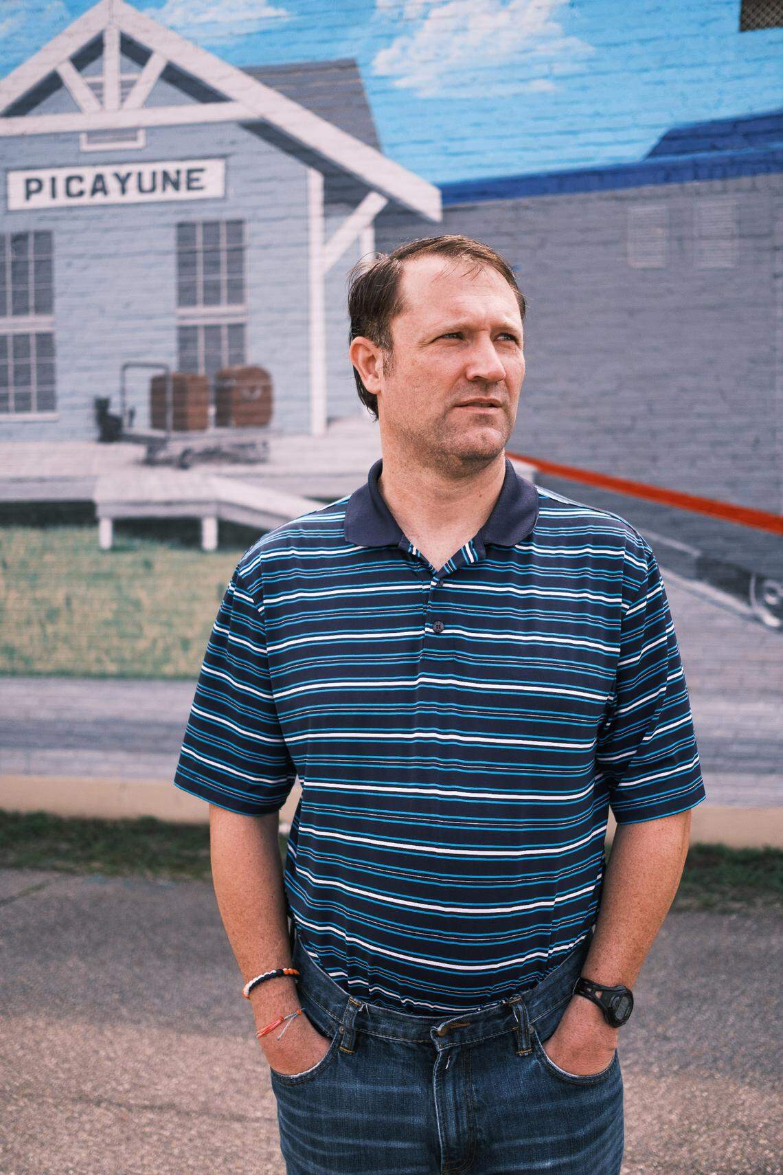 A portrait of Eric Jarvis, a tax preparer in Picayune, taken on August 15th, 2020.