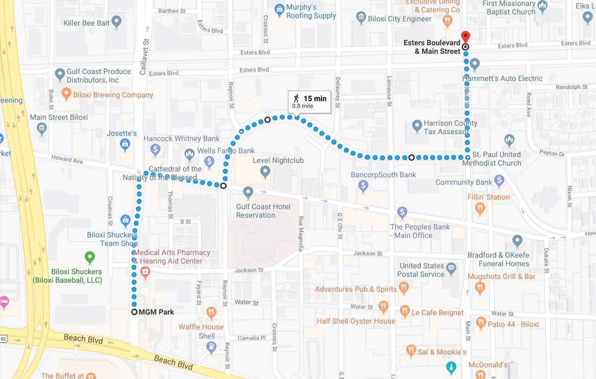 Route of the 2019 Coastwide Martin Luther King Jr. Day Celebration