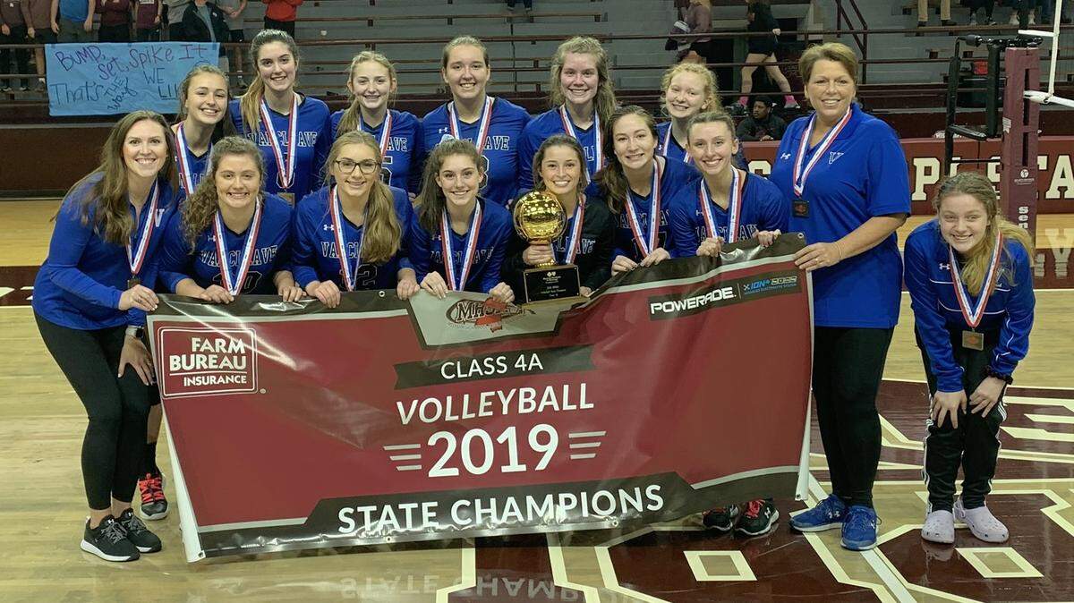 The Vancleave High School volleyball team celebrated its third consecutive state championship on Saturday in Starkville.