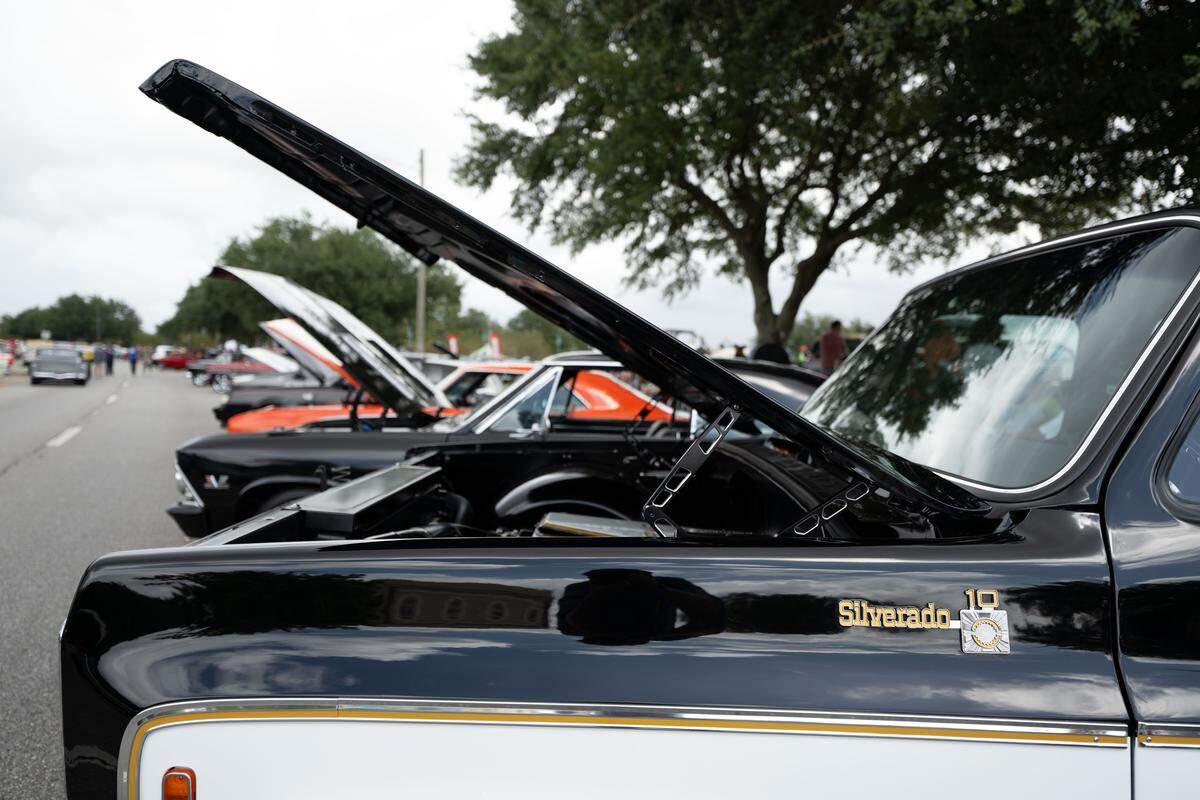 Cars are parked along Main Street during Cruisin’ The River City in Moss Point on Tuesday, Oct. 7, 2025. Seven Cruisin’ venues are open Saturday from Pascagoula to Bay St. Louis.