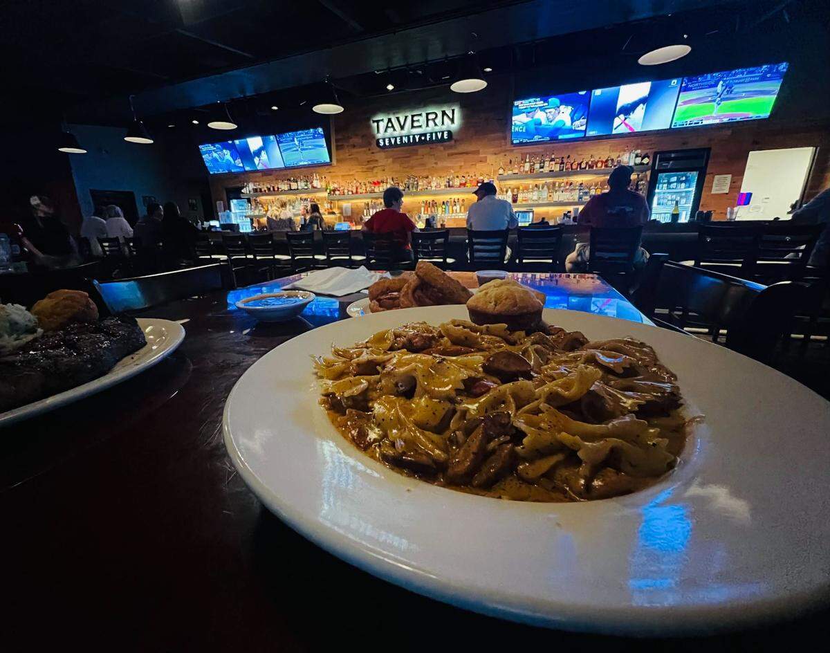 The spicy chicken and andouille pasta is one of the specialties at Sully’s restaurant in Gulfport.