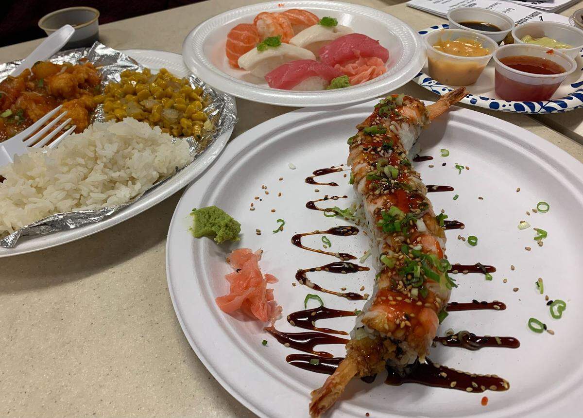 A meal complete with sushi and sweet and sour chicken are among the dishes presented by Chef Scott’s in Ocean Springs.