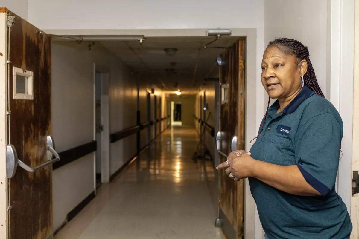 Joann Wilson gives a tour of the former Patients’ Choice Medical Center of Humphreys County in Belzoni, on Nov. 17, 2023.