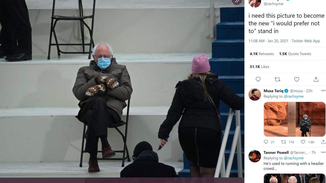 Vermont Sen. Bernie Sanders is the star of a viral internet meme after his practical outfit choice and cool demeanor were a hit at President Joe Biden’s inauguration.
