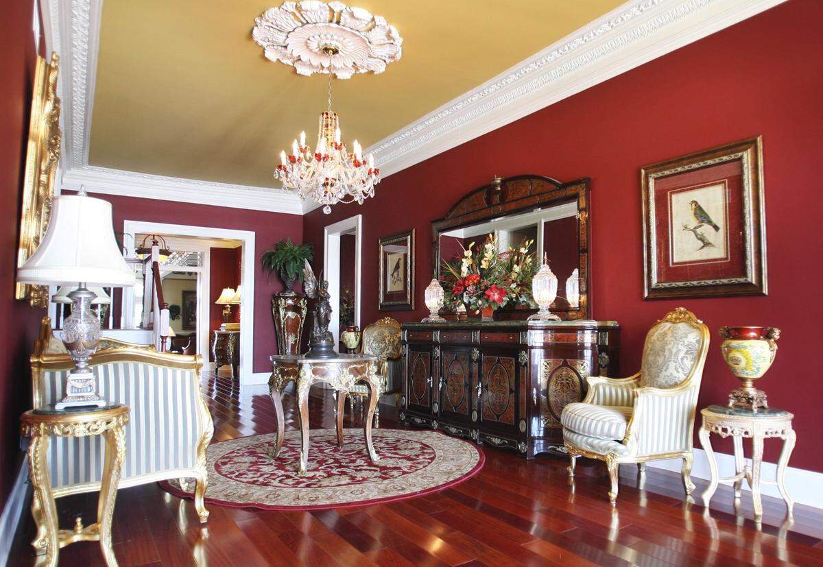 The front hallway that greets visitors at the Blue Rose in Pass Christian.