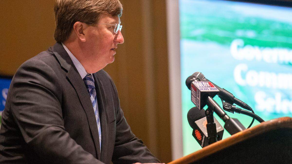 Mississippi Governor Tate Reeves announces Restore Act Funding for various MS Coast projects at the Mississippi Coast Coliseum in Biloxi on Tuesday, Nov. 9, 2021.