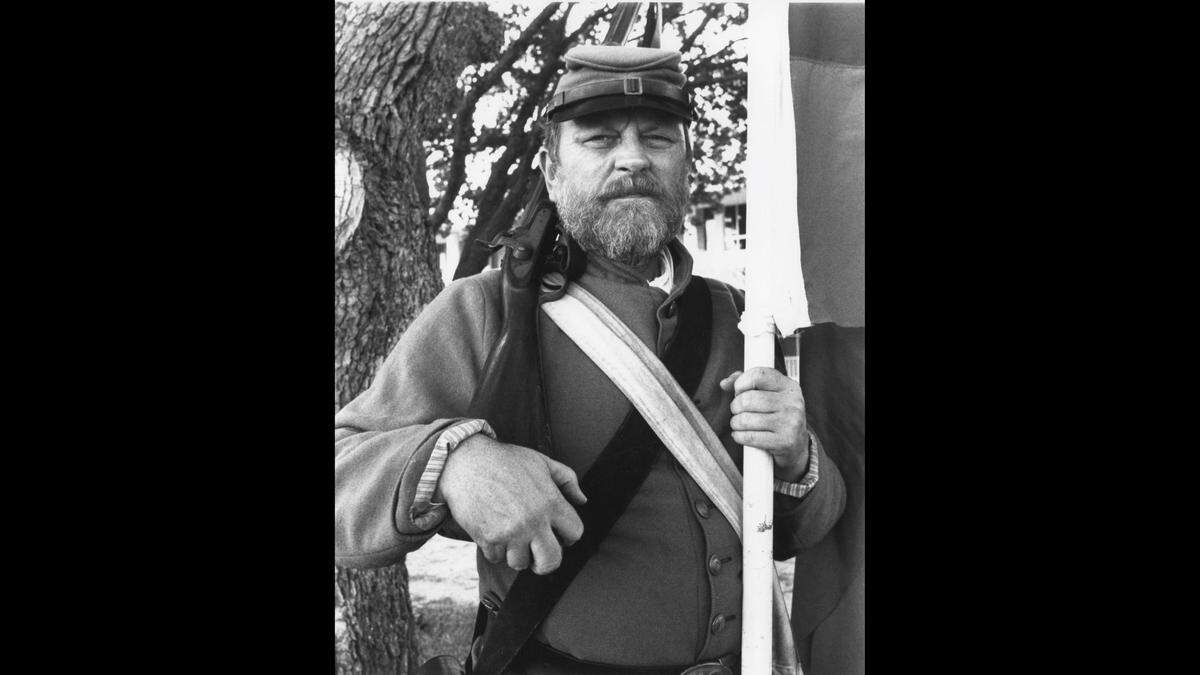 Charles Sullivan donned a Confederate uniform as a re-enactor and sometimes for television as in the mini-series “North and South,” and when teaching Civil War history.