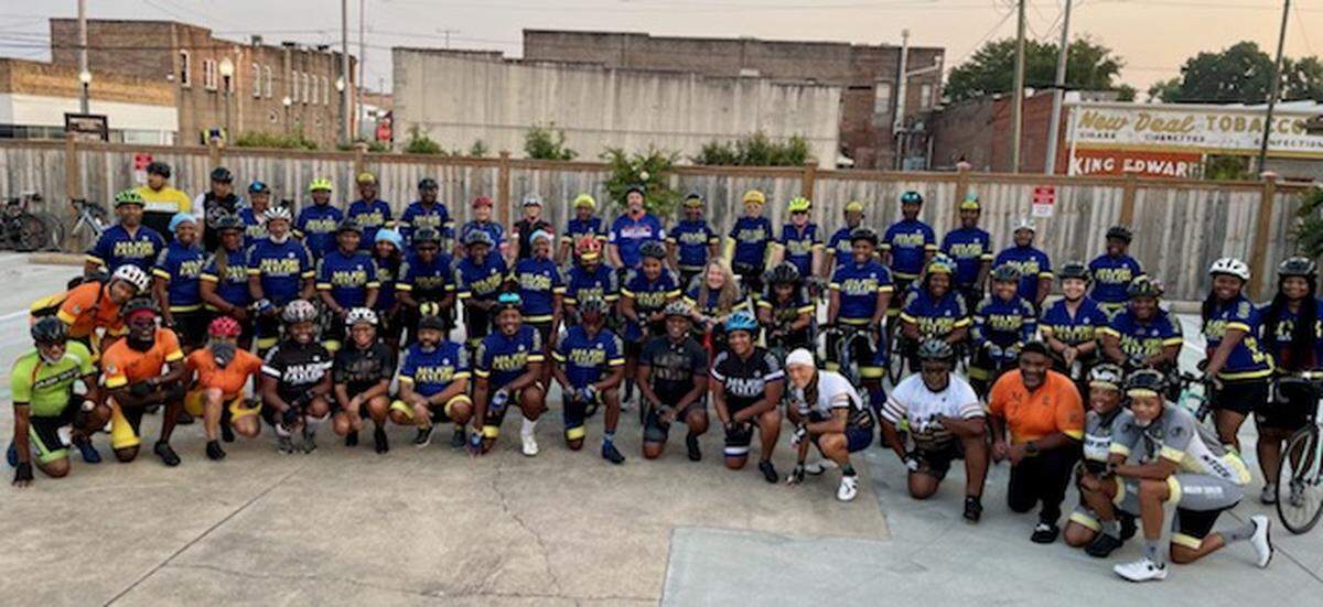 Major Taylor Cycling Club members from around the southeast, Cincinnati and Chicago attended the 2021 Bikes, Blues and Bayous ride in Greenwood, Mississippi.