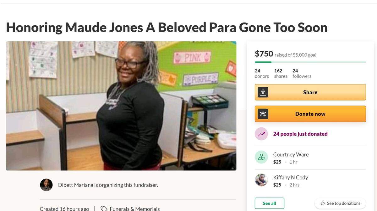 Maude Jones, a paraprofessional with Gwinnett County Public Schools, submitted her resignation last year due to mounting concerns about the coronavirus. She died from the virus weeks later, her family says.