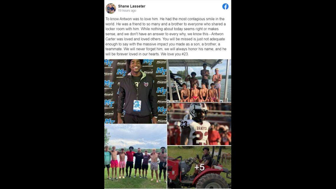 Georgia high school football player Antwon Carter died during a trip with his teammates near Fort Payne, Alabama, according to local reports.