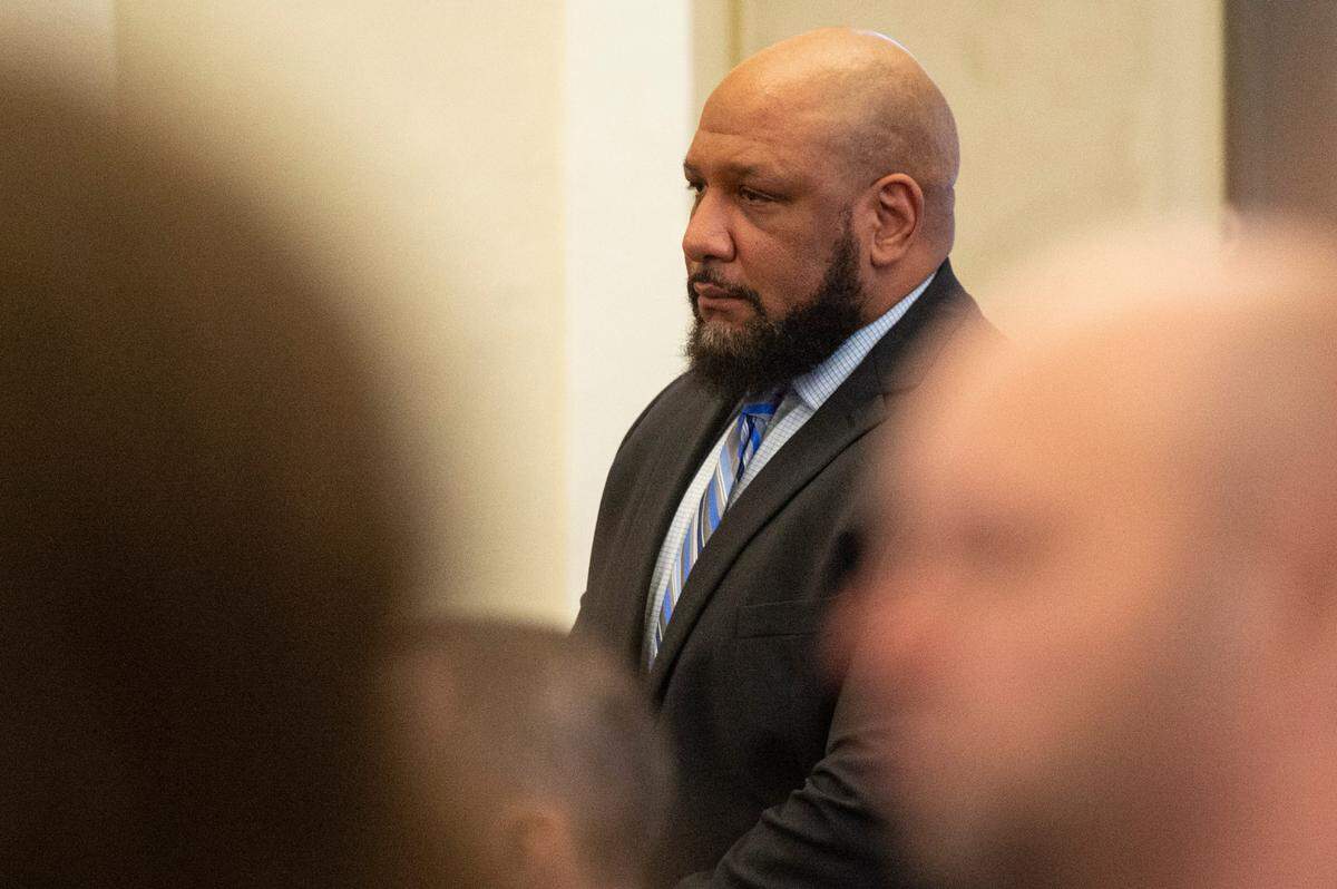 Benjamin Taylor in Hancock County Circuit Court in Bay St. Louis for his arraignment on Monday, Feb. 10, 2025.