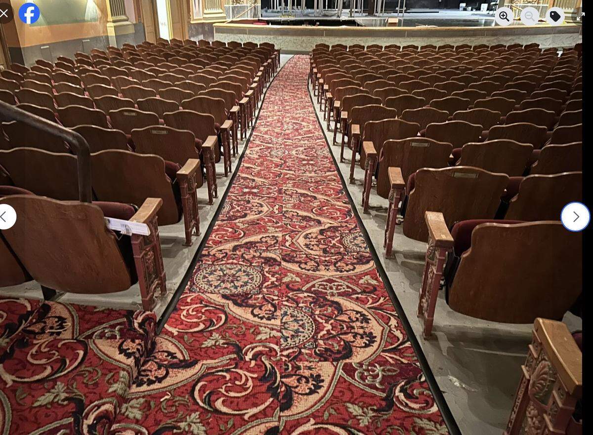 Facebook commenters had a field day with this photo, one of several the city of Biloxi posted about the new carpeting in the historic Saenger Theatre downtown, which has been undergoing renovations for years.