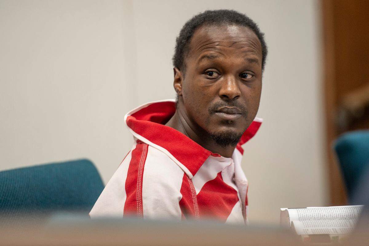 Joseph David Heard, accused of murder in the death of his stepson, appears in court at Harrison County Court in Biloxi on Wednesday, May 18, 2022.