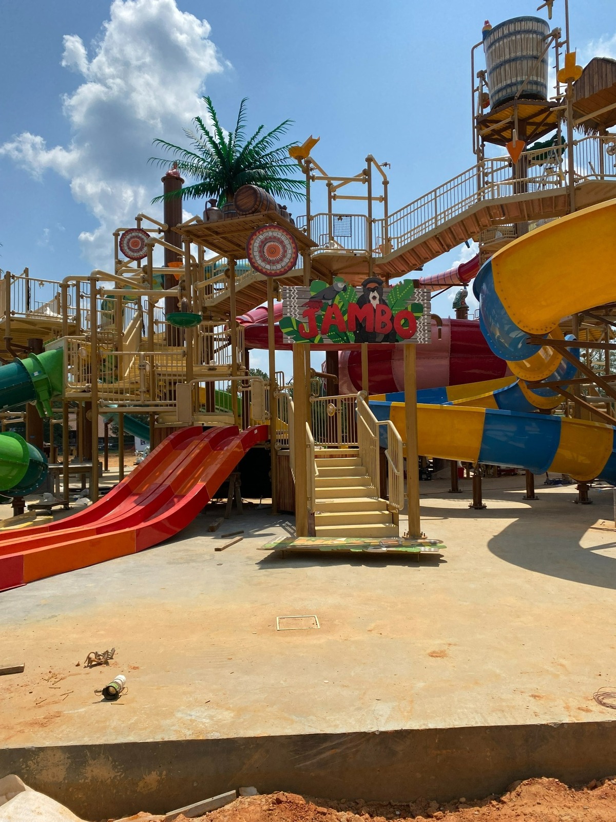 Construction continues for Serengeti Springs at the Hattiesburg Zoo in Hattiesburg, Mississippi.