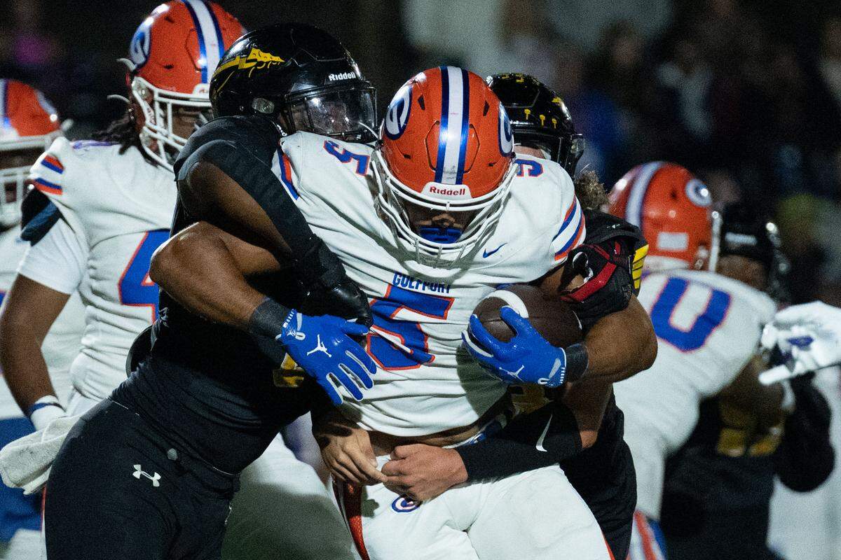 Gulfport running back Cooper Crosby (5) is third in the state with 34 touchdowns.