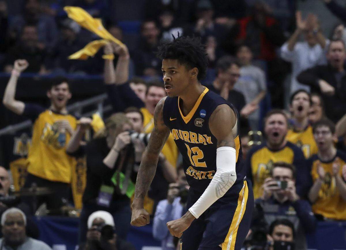 Murray State’s Ja Morant had a triple-double — 17 points, 11 rebounds, 16 assists — in the Racers’ 83-64 victory over Marquette in the NCAA Tournament round of 64.