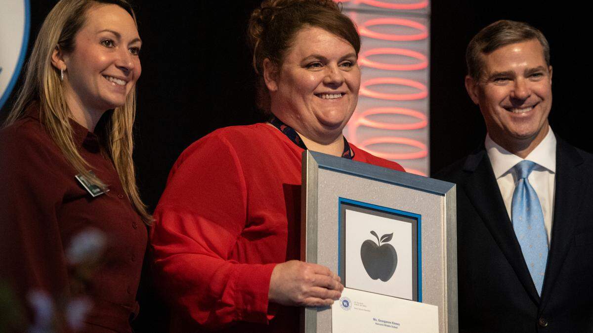 Georganne Kinney, a teacher at Hancock Middle School, was one of 12 honorees during the 2024 Leo W. Seal Innovative Teacher Grants Awards Luncheon at the Great Southern Club in Gulfport on Friday.