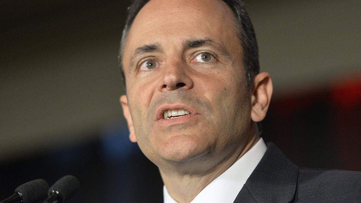 TIMOTHY D. EASLEY/ASSOCIATED PRESSKentucky Republican Gov.-elect Matt Bevin addresses his supporters during his victory speech Tuesday in Louisville.