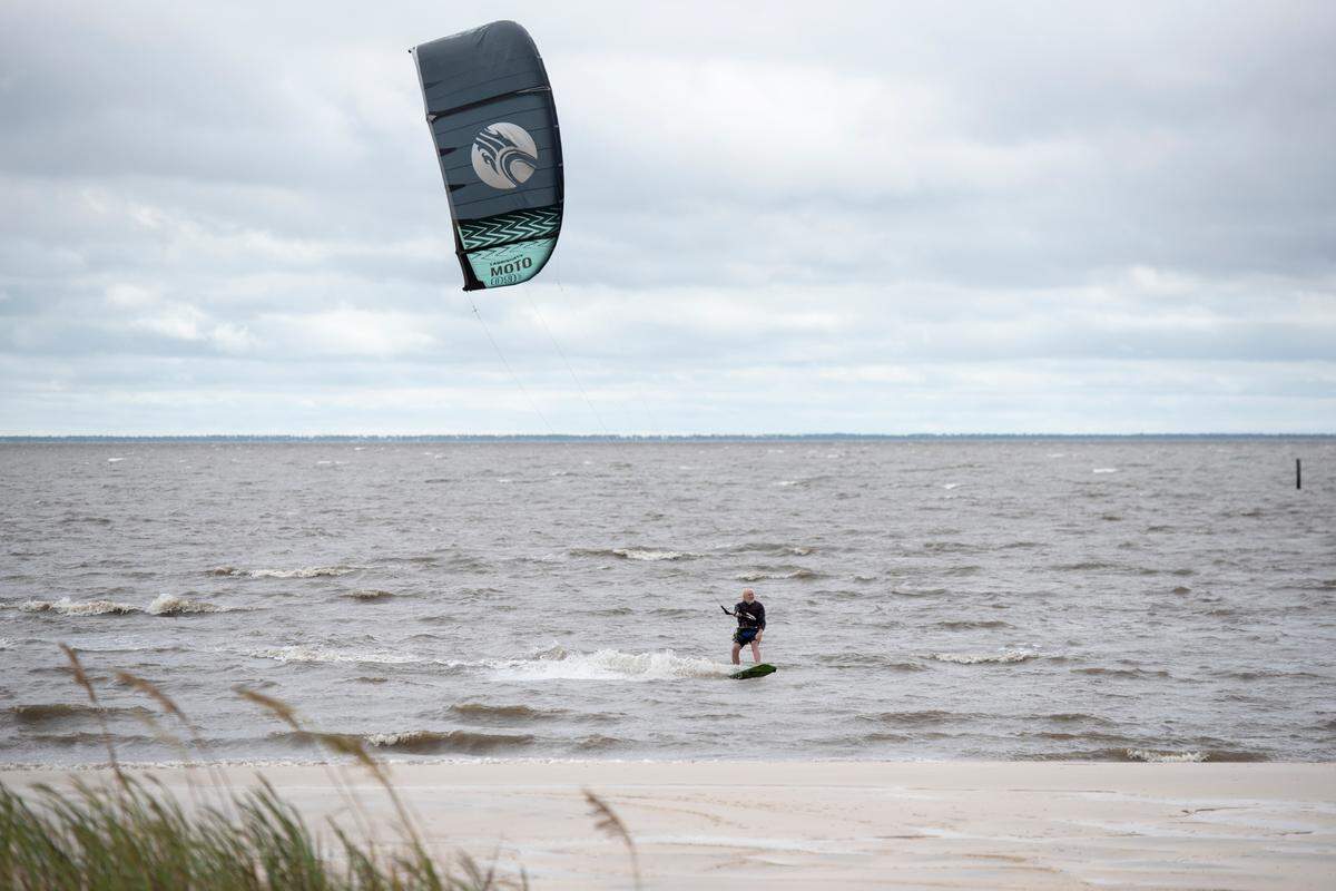 Windsurfers take to the Gulf in Gulfport after Hurricane Francine on Thursday, Sept. 12, 2024.
