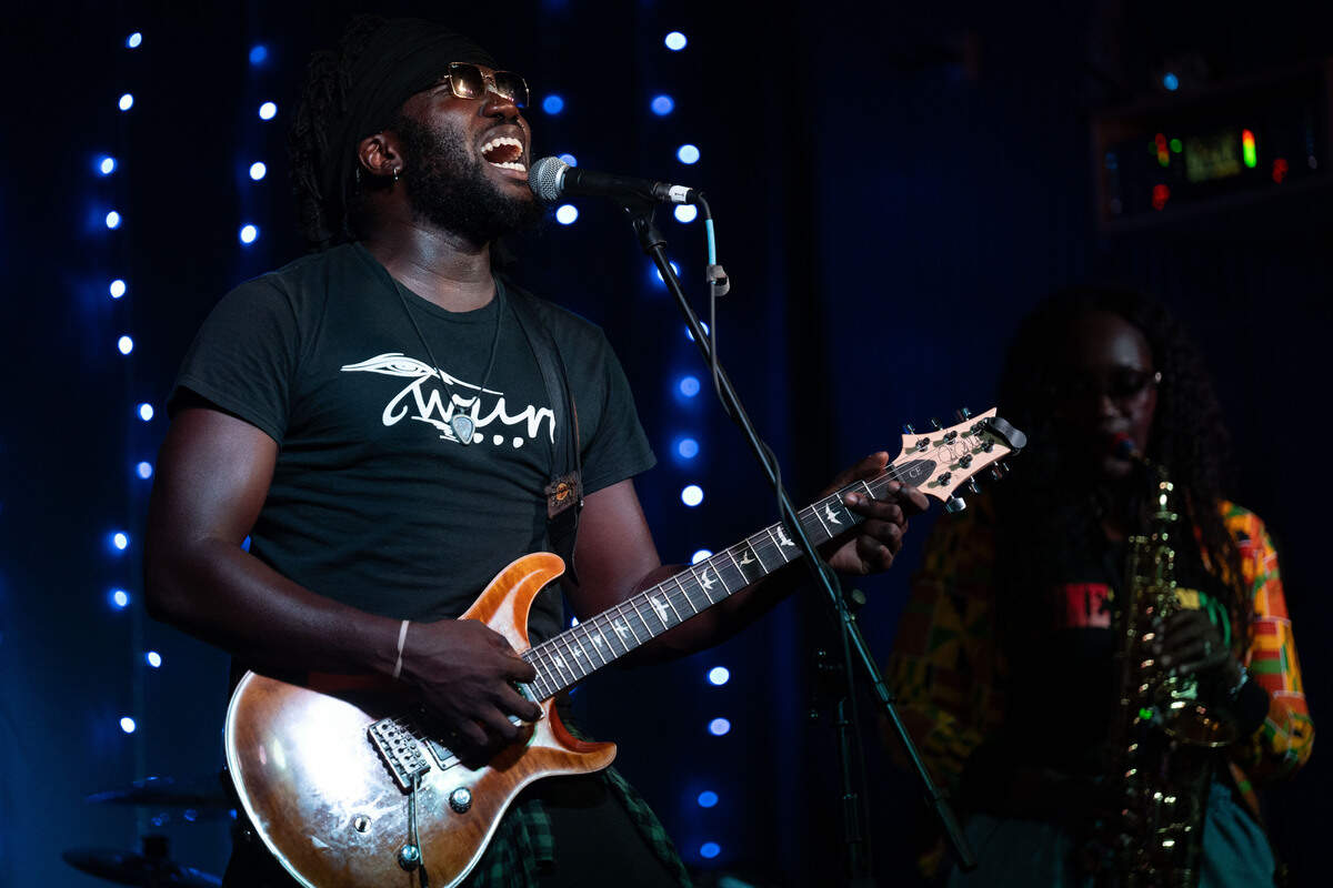 Twurt Chamberlain performs during a Juneteenth celebration at 100 Men Hall in Bay St. Louis on Friday, June 19, 2026.