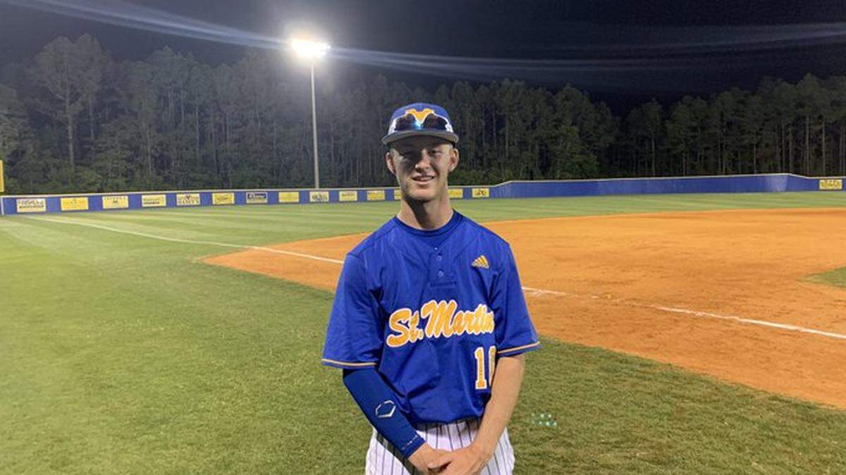 Sophomore Tyler West has emerged as a top starter in St. Martin’s staff.
