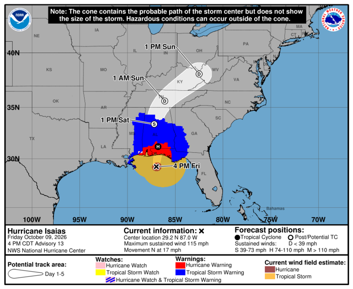 Latest updates: The final Hurricane Isaias countdown is on | Biloxi Sun ...