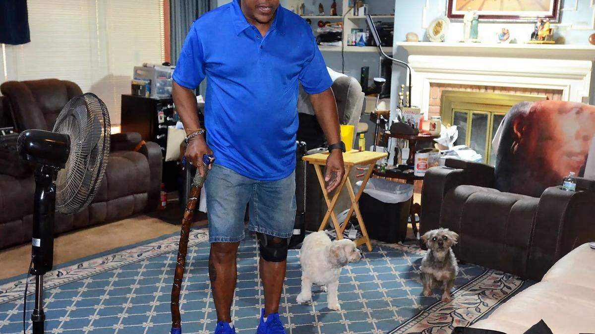 Veteran law enforcement officer Darryl Norwood at his south Jackson home, Friday, July 19, 2024. Norwood was permanently disabled after he was shocked with a stun gun in the back of his head by a Jackson police officer.
