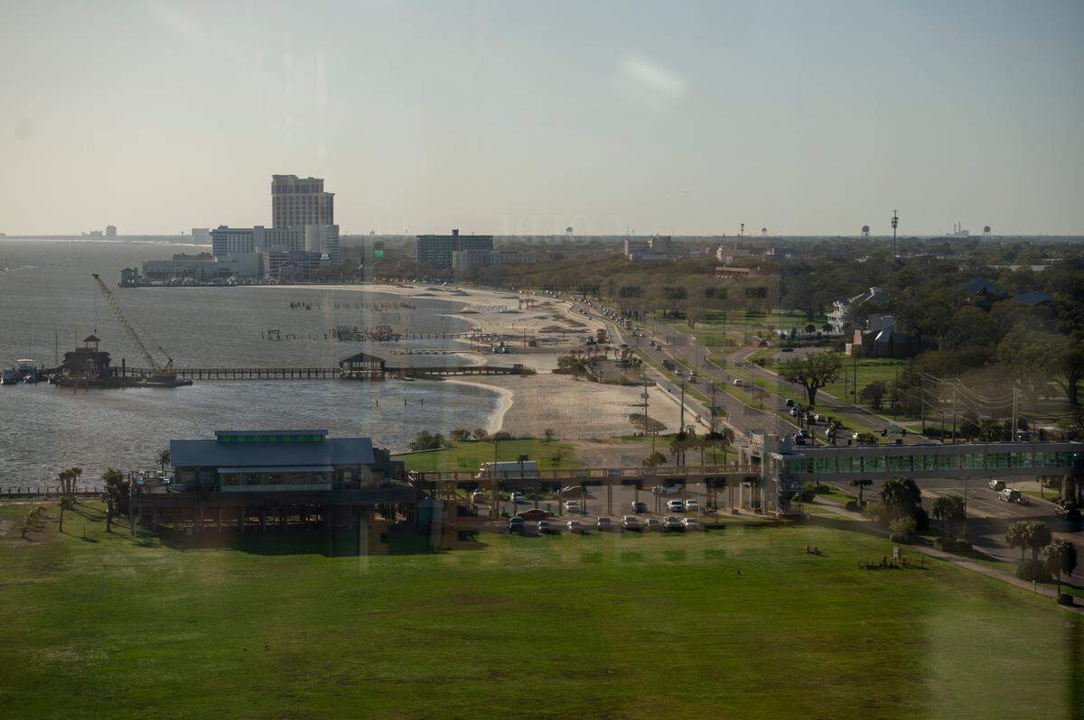 The view from The Biloxi Tide-Turner, the Ferris wheel at the new Paradise Pier amusement park at Margaritaville in Biloxi on Friday, March 3, 2023.