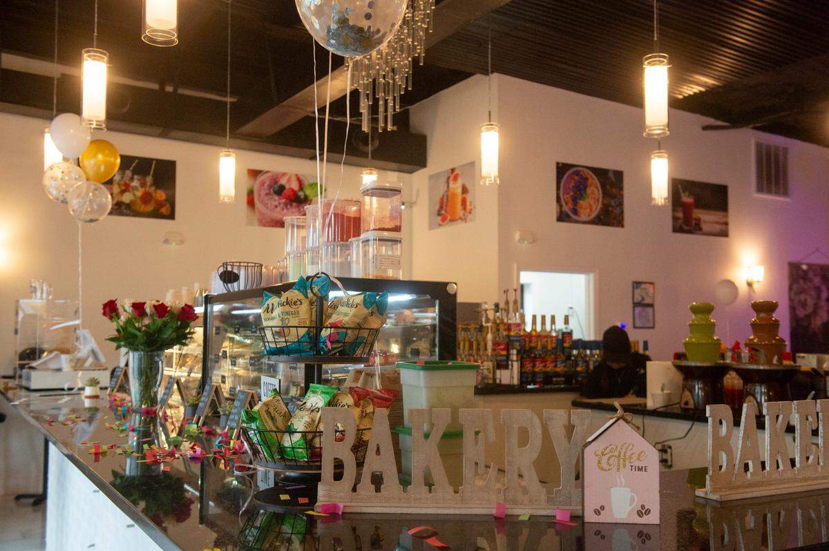 The new Zaki’s Cafe in Gulfport is a blend of clean white and bright with colorful treats plus coffee and lite salads and sandwiches.
