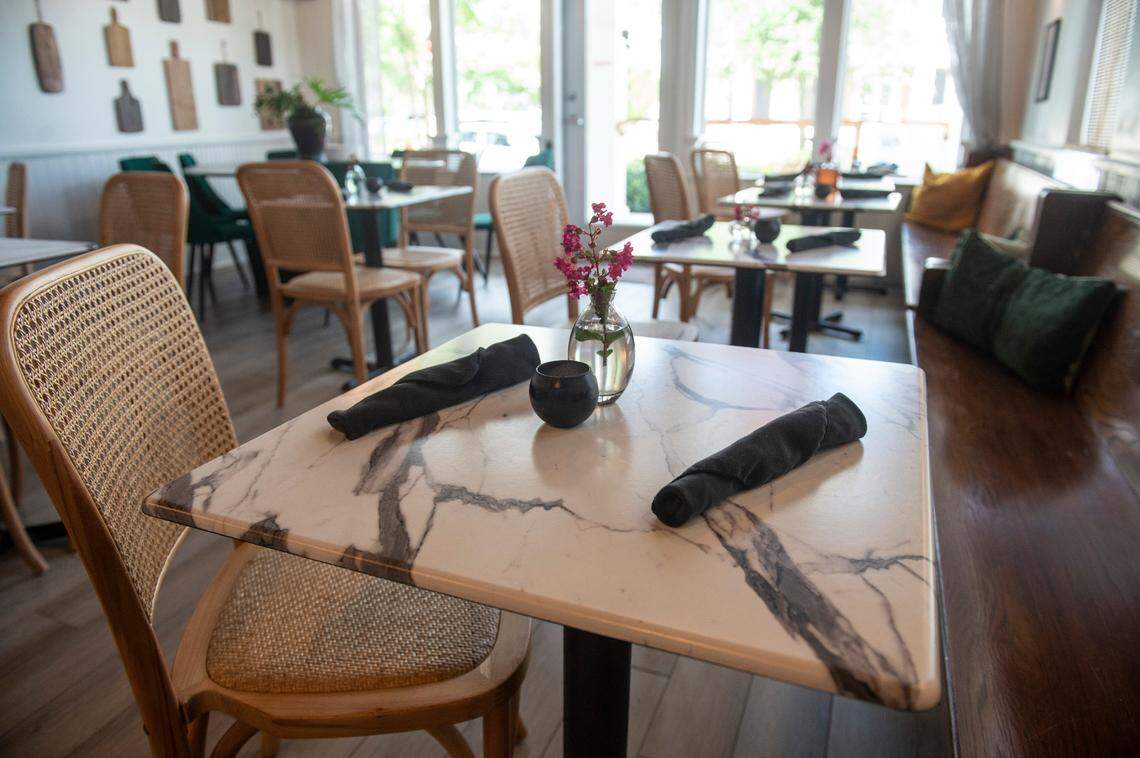 The dining room at Radish in Long Beach on Thursday, Aug. 4, 2022.