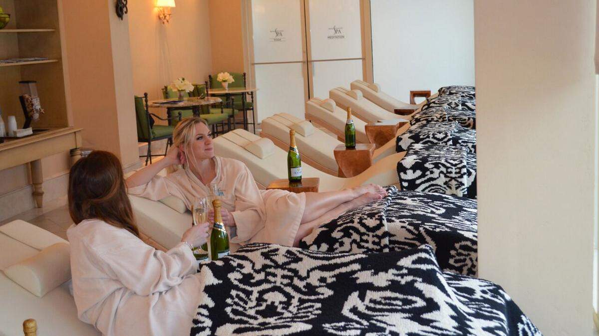 COURTESY BEAU RIVAGE RESORT & CASINOWomen enjoy the spa at Beau Rivage in Biloxi. Singles can make reservations to enjoy the Anti-Valentine's spa package that includes a complimentary glass of champagne and a free manicure. Reservations will be taken through Sunday, which is Valentine's Day.
