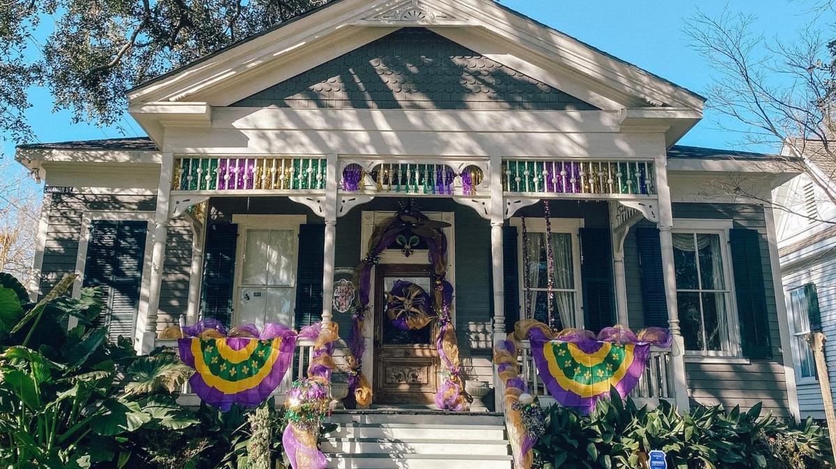 Gulf Coast residents are keeping Mardi Gras alive with festive porch parades and house floats after Carnival celebrations were canceled due to COVID-19.