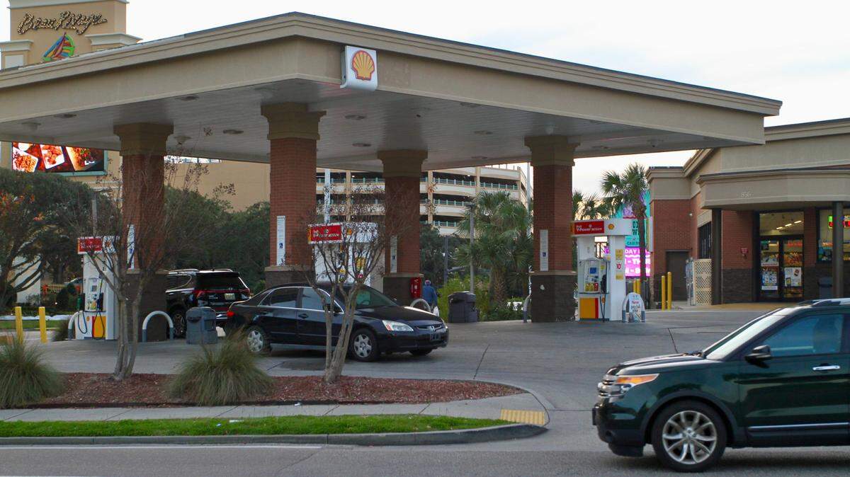 Gas pumps at Clark’s convenience store and service station at Reynoir Street and U.S. 90 in downtown Biloxi, where Gulfport resident Lauren Joffrion says her 2023 BMW was damaged Dec. 9.